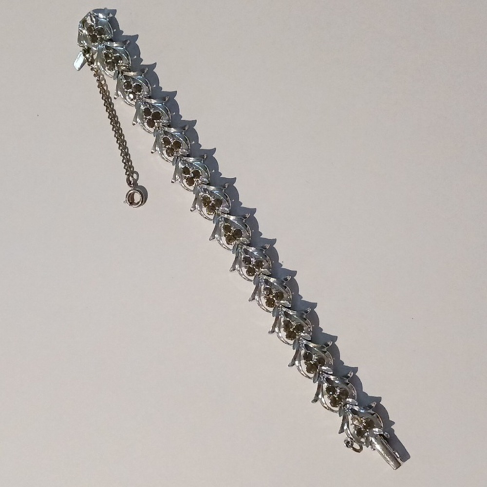 Longcraft rhinestone bracelet